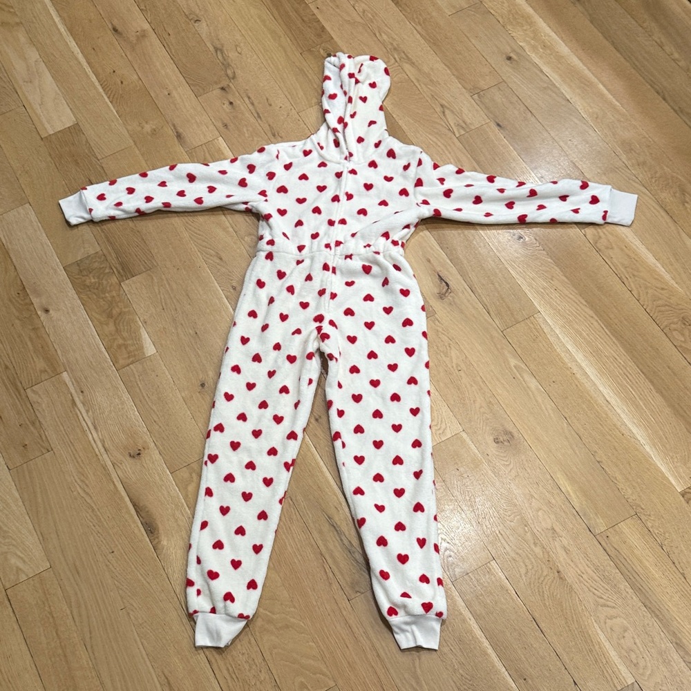 GAP Kids White One Piece with Red Hearts